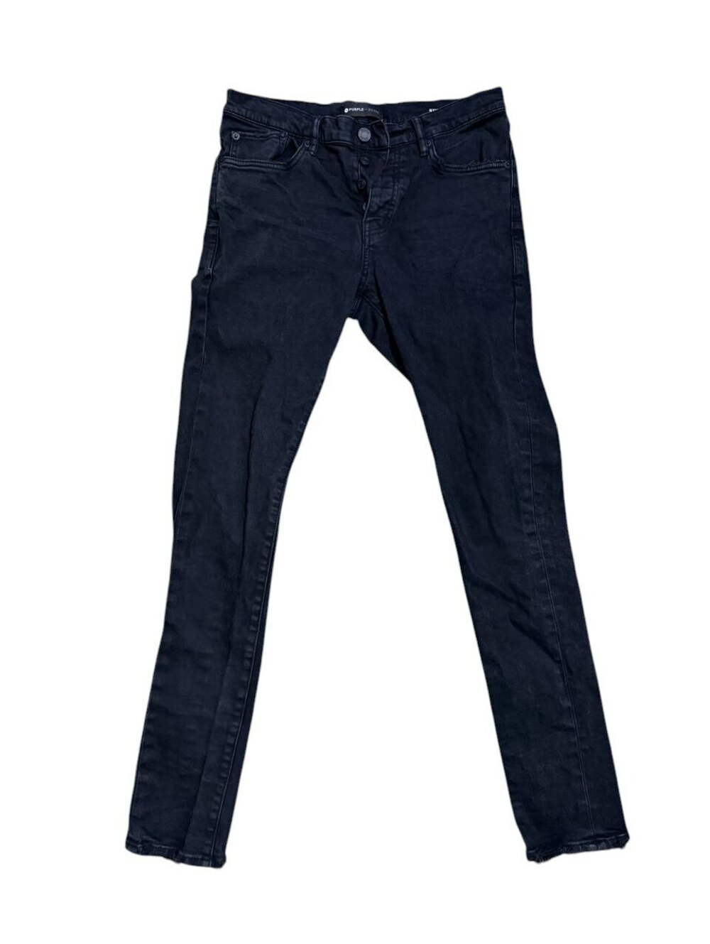 Purple Brand P001 Skinny Jeans Faded Black Distressed